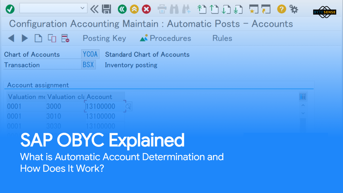 SAP OBYC Explained: What is Automatic Account Determination and How Does It Work?